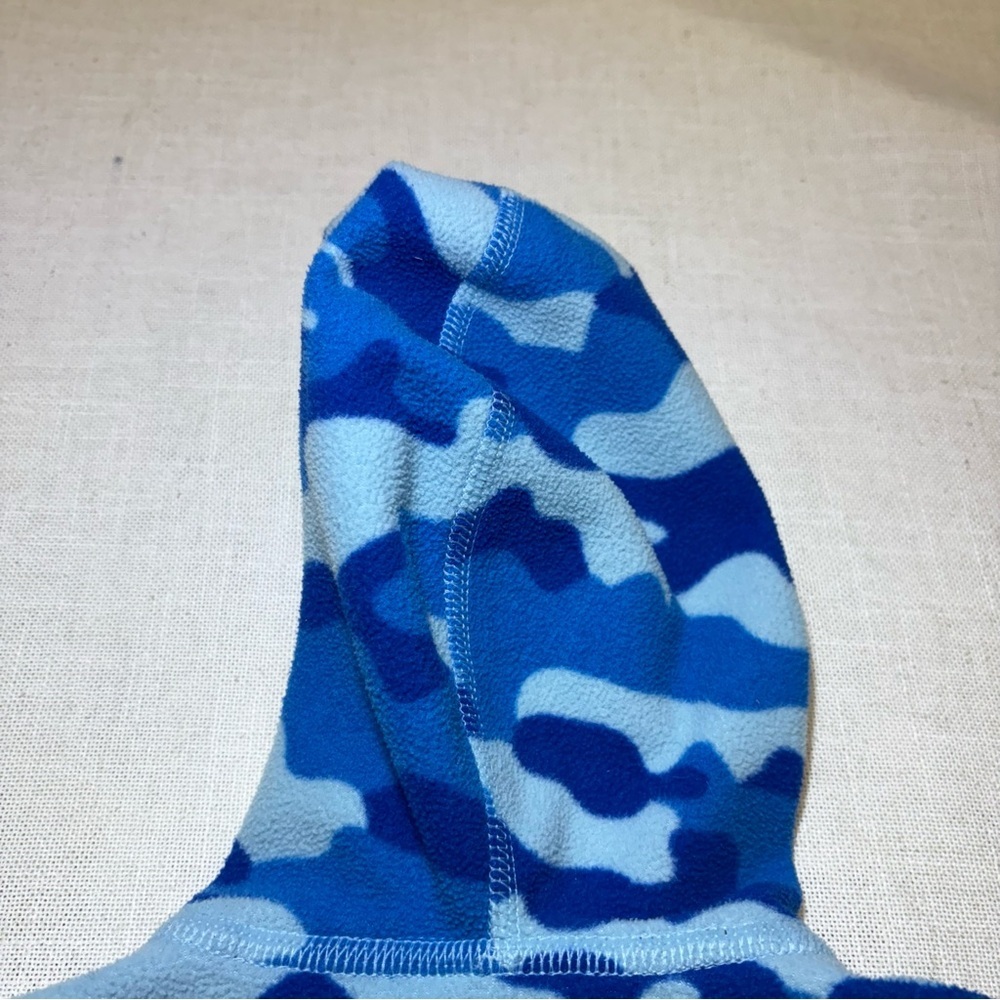 The North Face Boys 18-24 Month Glacier Camo Zip Up Hoodie Blue Fleece - Picture 13 of 14